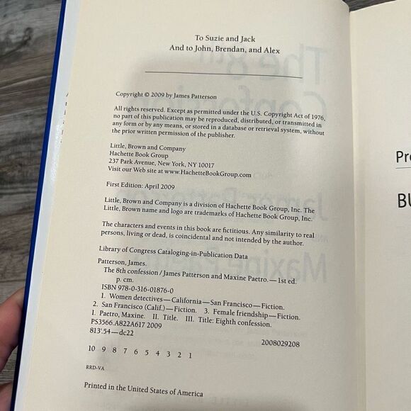 8th Confession by James Patterson Hardback - Picture 3 of 4
